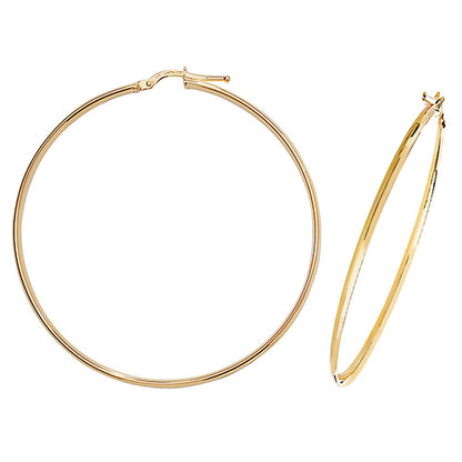 9CT Gold Tube Hoops ER955