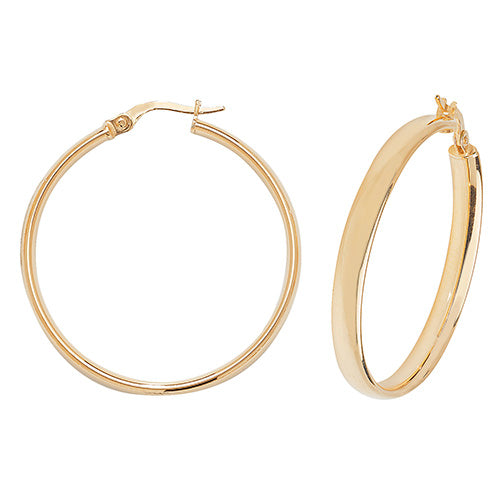 9CT Gold Tube Hoops ER974