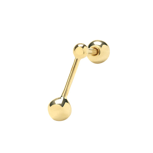 9Ct Gold Double Bead Cartilage Stud - ES1905