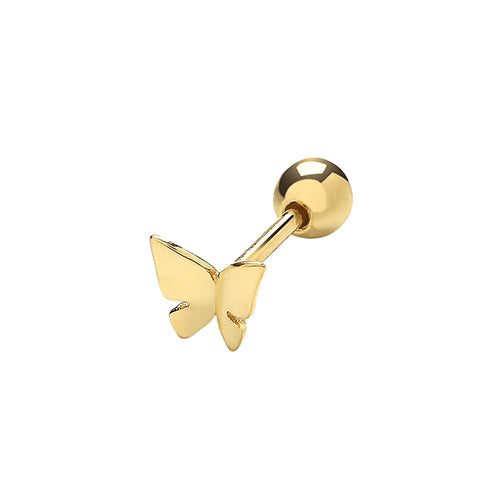 9Ct Gold Butterfly Cartilage Stud - ES1909