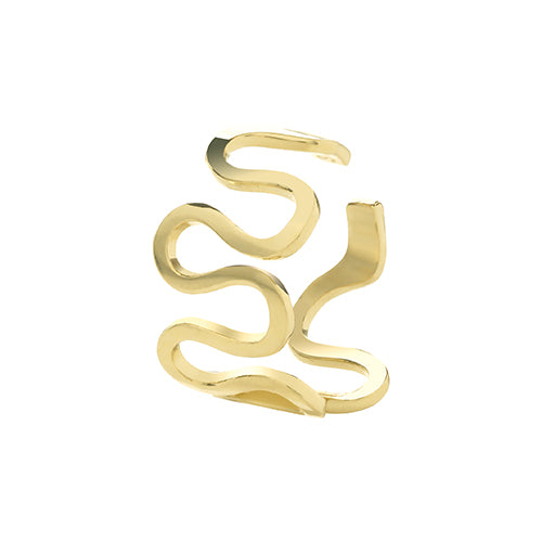 9Ct Gold Wave Cartilage Cuff - ES1962