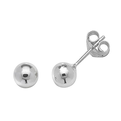 9Ct White Gold Ball Studs ES203W