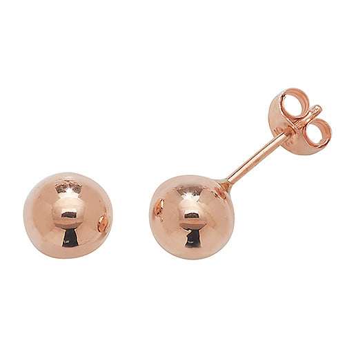 9Ct Rose Gold Ball Studs PN545