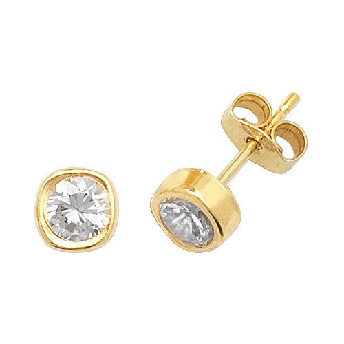 9Ct Gold Cz Studs ES303