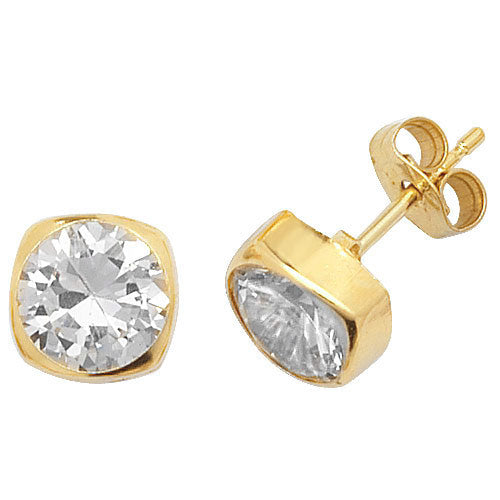 9Ct Gold Cz Studs ES305