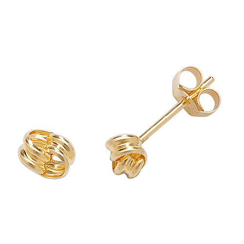 9Ct Gold Knot Studs ES350