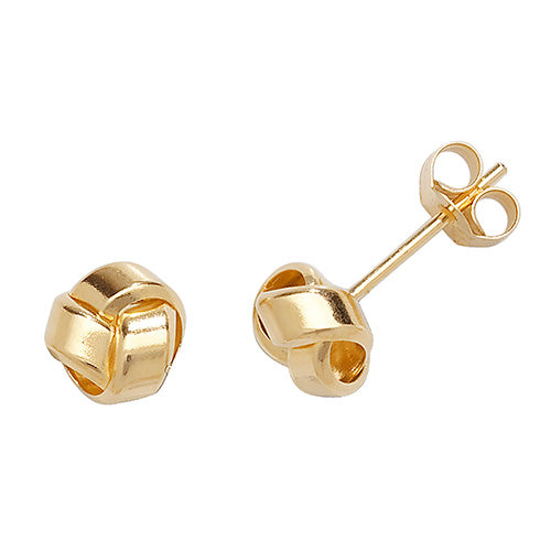 9Ct Gold Knot Studs ES352