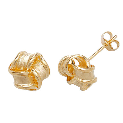 9Ct Gold Knot Studs ES354