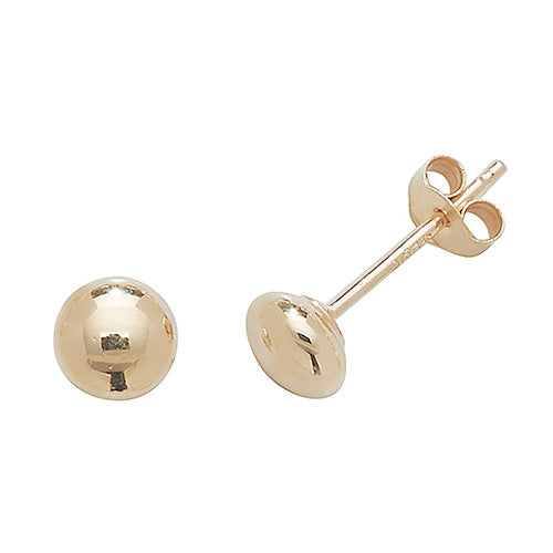 9Ct Gold Button Studs - ES404