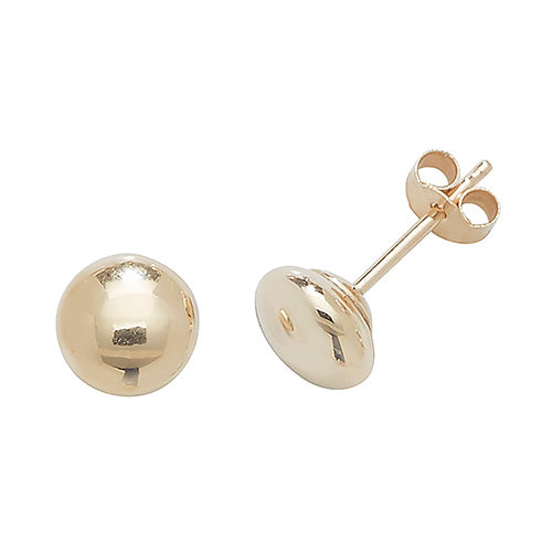 9Ct Gold Button Studs - ES404