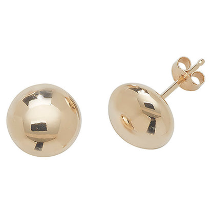 9Ct Gold Button Studs - ES404