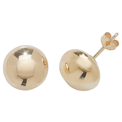 9Ct Gold Button Studs - ES404