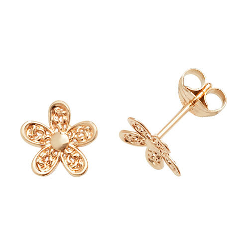 9Ct Gold Daisy Studs - ES623