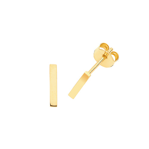 9Ct Gold Bar Studs - ES675