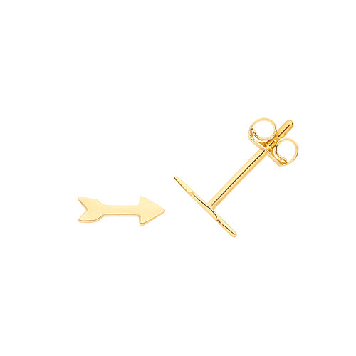 9Ct Gold Arrow Studs - ES690