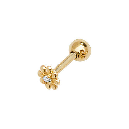 9Ct Gold Cz Daisy Cartilage Stud - ES910