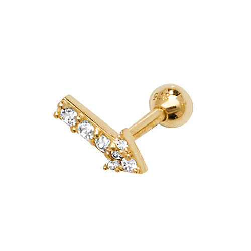 9Ct Gold Arrow Cartilage Stud