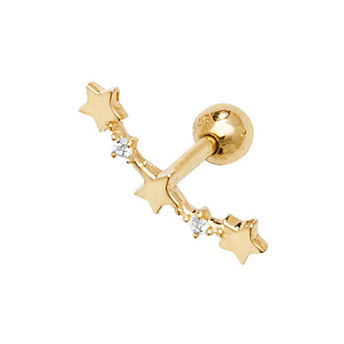 9Ct Gold Cz Constellation Cartilage Stud - ES929