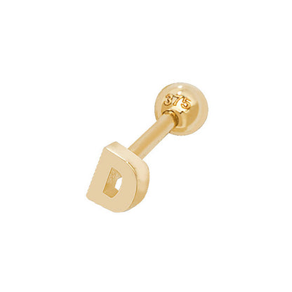 9Ct Gold Initial Cartilage Stud - ES940