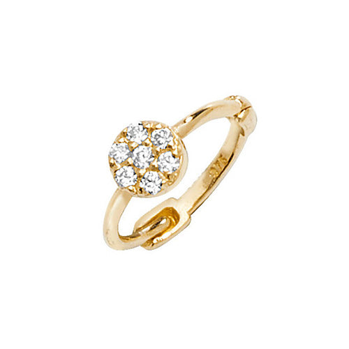 9Ct Gold Cz Dome Cartilage Hoop - ES956