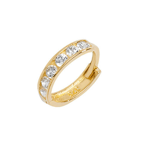 9Ct Gold Cz Cartilage Hoop - ES959