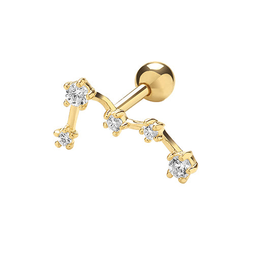 9Ct Gold Cz Constellation Cartilage Stud - ES982