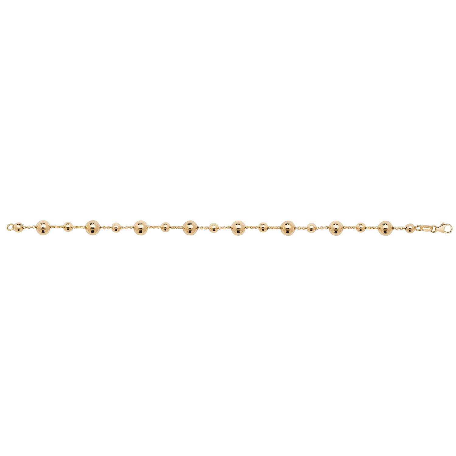 9Ct Gold Graduated Beaded Bracelet - NK085B