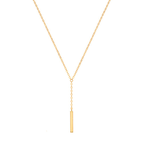 9ct Gold Drop Bar Necklet - NK1607