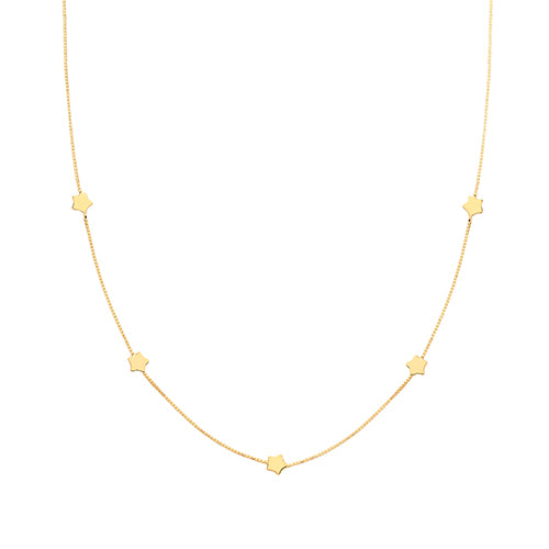 9Ct Gold Star Necklet - NK375