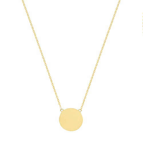 9Ct Gold Disc Necklet - NK383