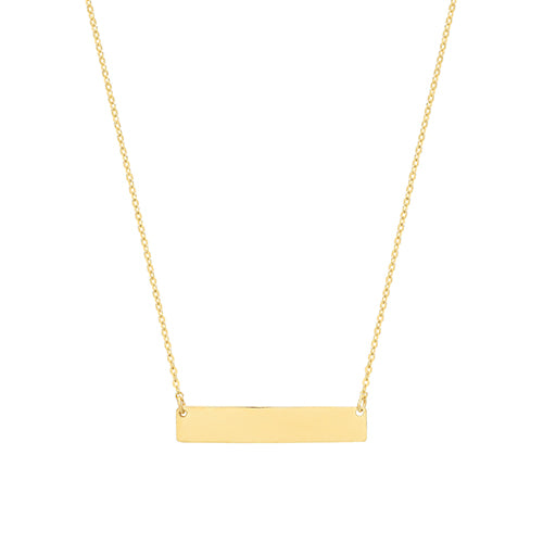 9Ct Gold Horizontal Bar Necklet - NK385