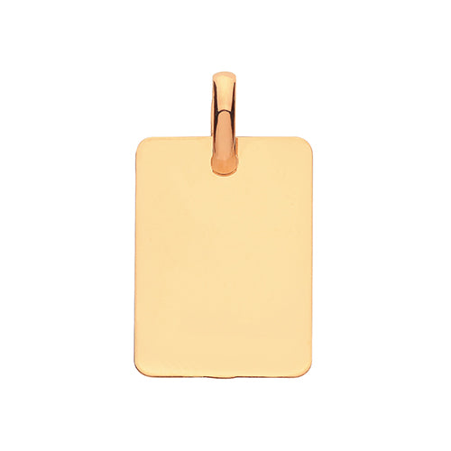 9ct Gold Rectangular Pendant PN1076