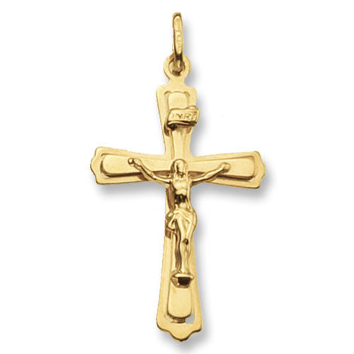 9ct Gold Byzantine Crucifix Pendant - PN111