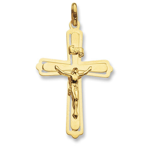 9ct Gold Byzantine Crucifix Pendant - PN113