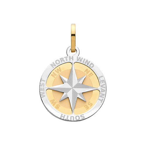 9ct Gold Compass Rose Pendant - PN1194