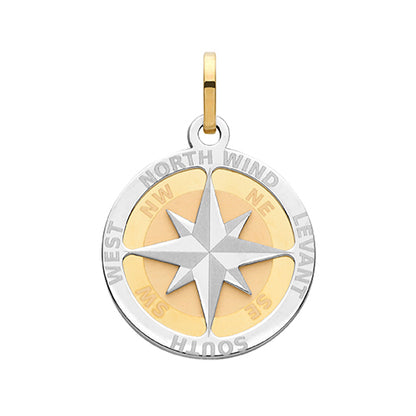 9ct Gold Compass Rose Pendant - PN1194