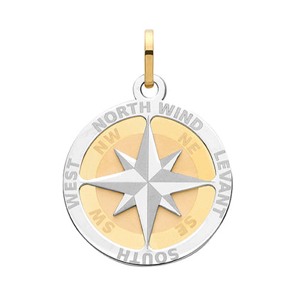 9ct Gold Compass Rose Pendant - PN1194