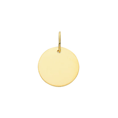 9ct Gold Disc Pendant - PN1197