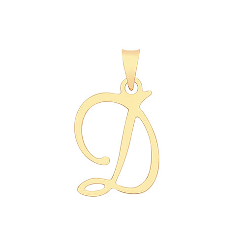 9ct Gold Script Initial Pendant - PN1220