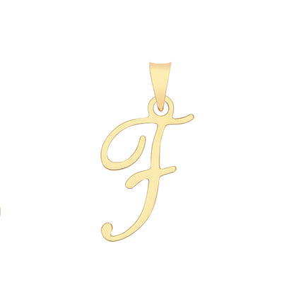 9ct Gold Script Initial Pendant - PN1220