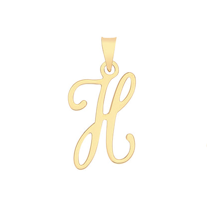 9ct Gold Script Initial Pendant - PN1220