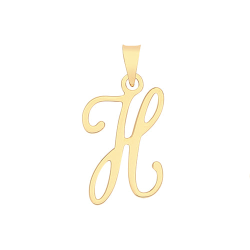 9ct Gold Script Initial Pendant - PN1220