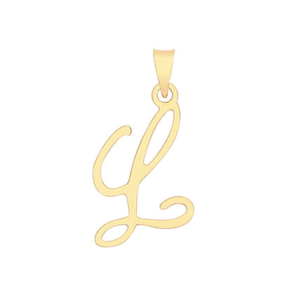 9ct Gold Script Initial Pendant - PN1220