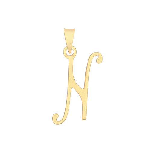 9ct Gold Script Initial Pendant - PN1220