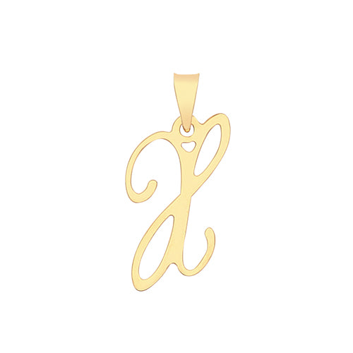 9ct Gold Script Initial Pendant - PN1220