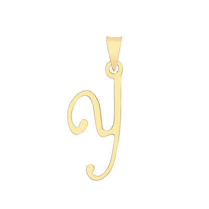 9ct Gold Script Initial Pendant - PN1220