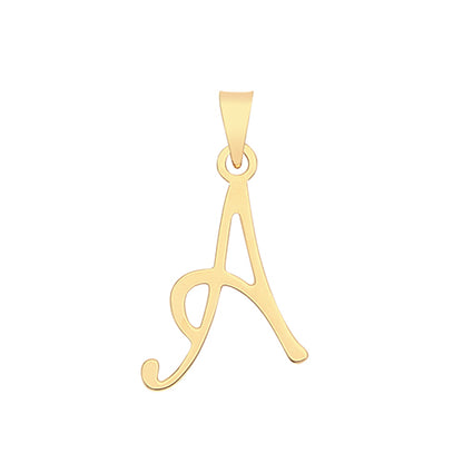 9ct Gold Script Initial Pendant - PN1220