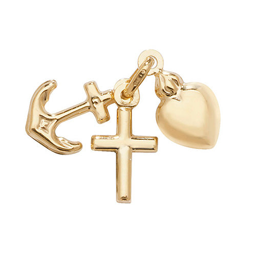 9ct Gold Faith-hope-charity Pendant - PN207