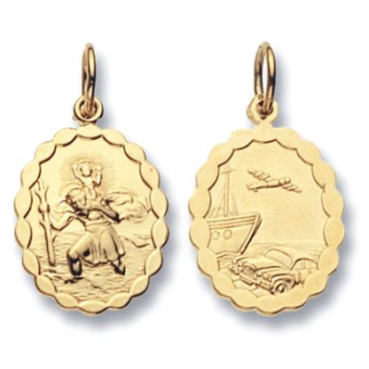 9ct Gold St Christopher Pendant - PN295