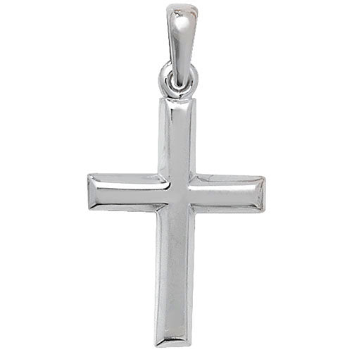 9ct White Gold Cross Pendant PN346W